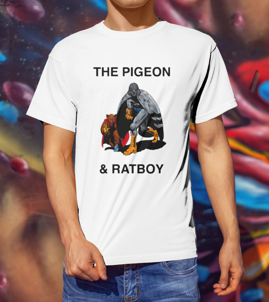 The Pigeon And Ratboy Superhero Duo Graphic T-Shirt