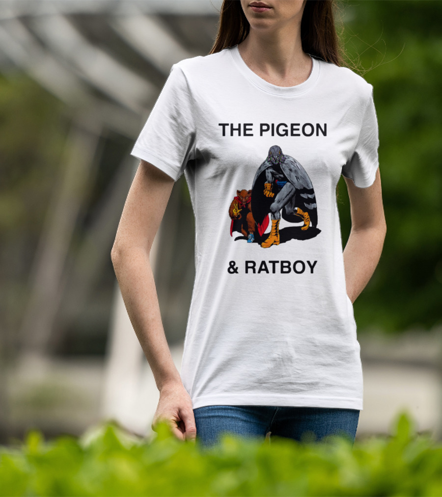 The Pigeon And Ratboy Superhero Duo Graphic T-Shirt