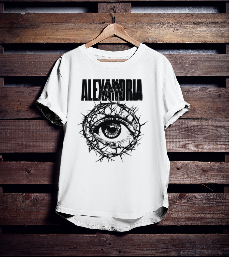 Asking Alexandria Stand Up And Scream Thorn Eye Design T-Shirt