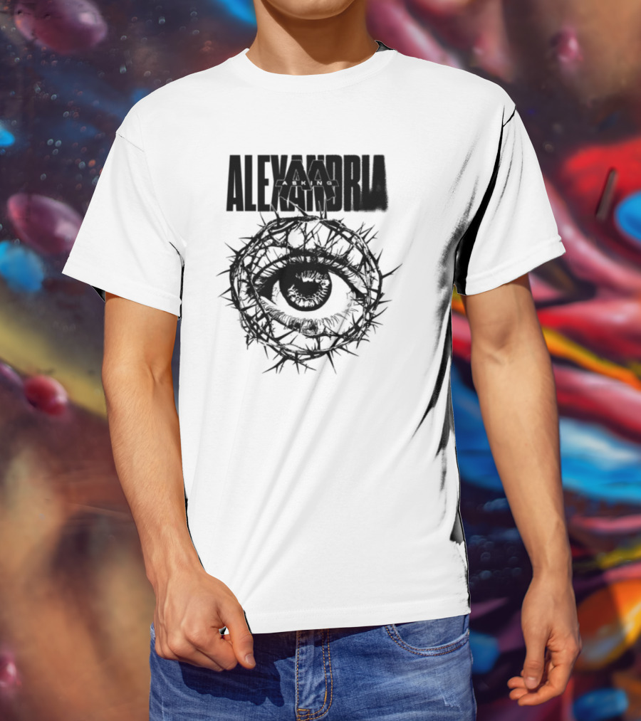 Asking Alexandria Stand Up And Scream Thorn Eye Design T-Shirt