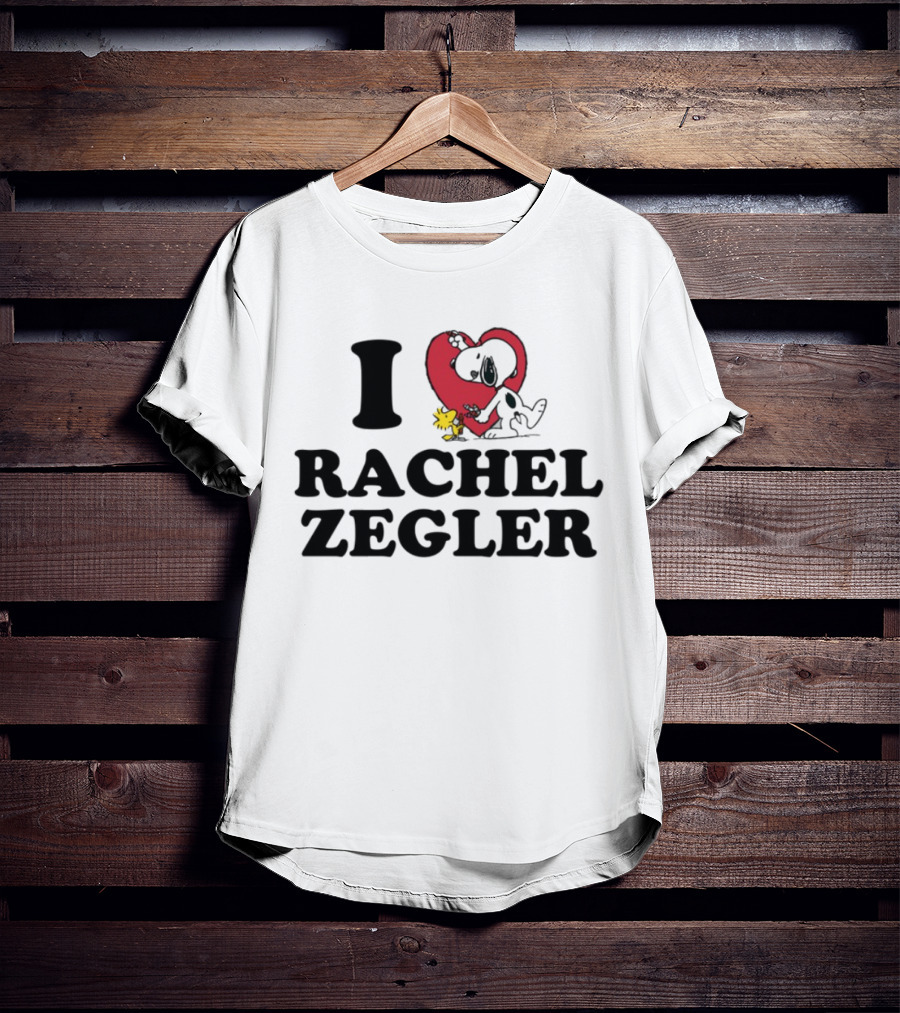 I Love Rachel Zegler Snoopy Woodstock Peanuts Heart T-Shirt
