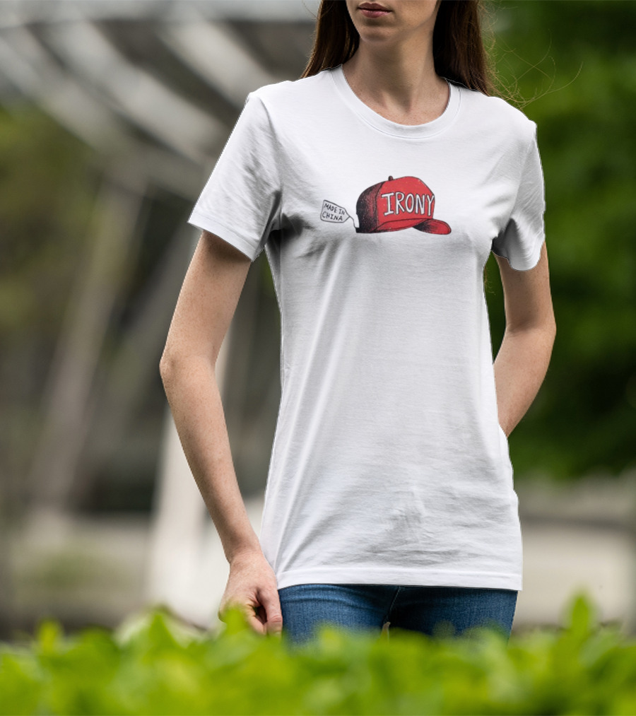 Irony Red Cap Made In China Hat T-Shirt