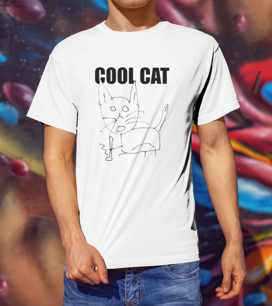 Jacob's Cool Cat Drawing Sketch Illustration T-Shirt