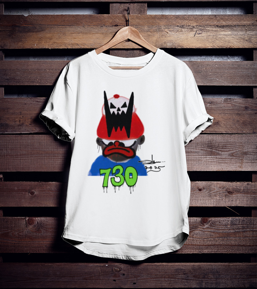 Slawn X Asspizza 730 Masked Character With Red Hat T-Shirt