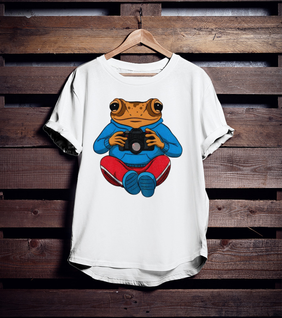 Bad Bunny Sapo Concho Frog With Camera Blue Red Pants T-Shirt