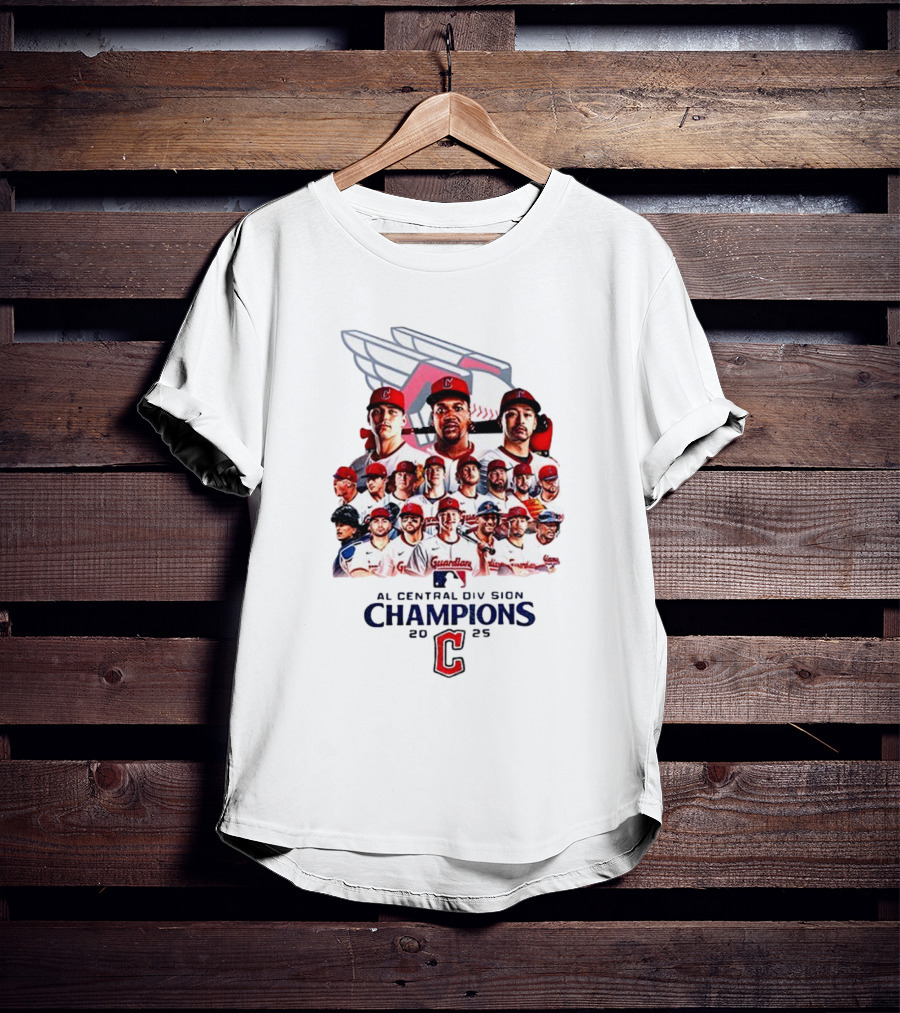 Cleveland Guardians 2025 AL Central Division Champions MLB Postseason T-Shirt