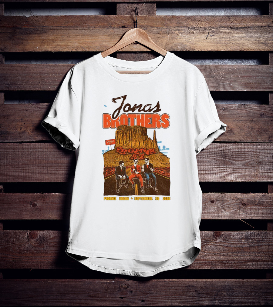 Jonas Brothers Phoenix Arena September 29 2025 Arizona Concert Cactus City Skyway T-Shirt