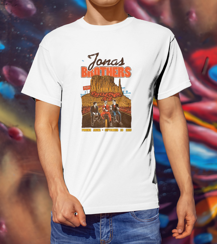 Jonas Brothers Phoenix Arena September 29 2025 Arizona Concert Cactus City Skyway T-Shirt