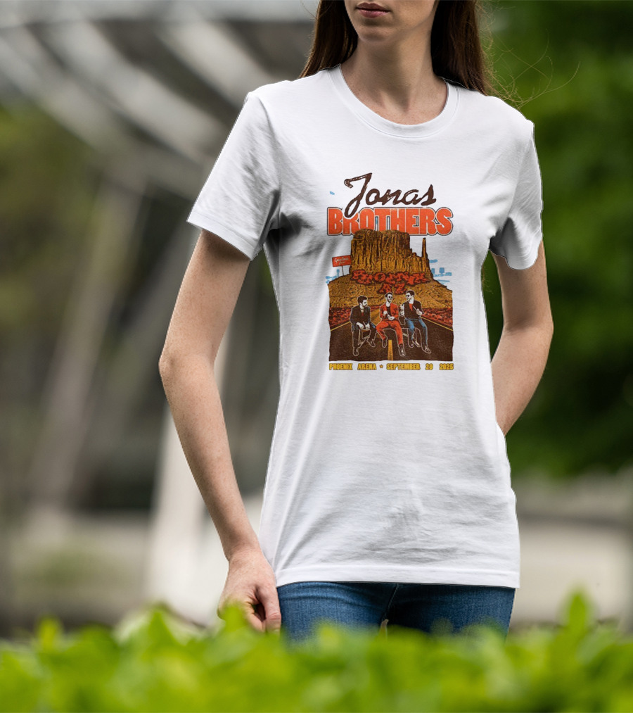 Jonas Brothers Phoenix Arena September 29 2025 Arizona Concert Cactus City Skyway T-Shirt