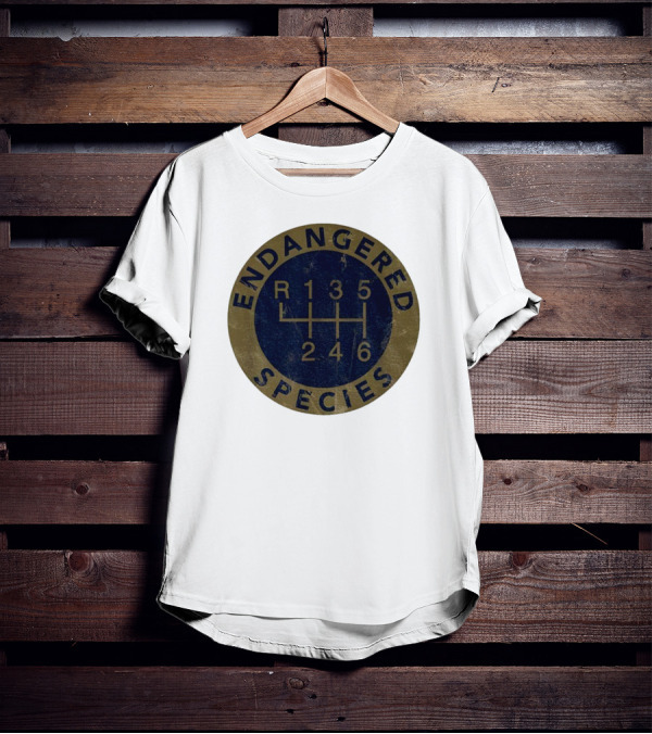 Endangered Species R 135246 Vintage Gear Shift Emblem T-Shirt