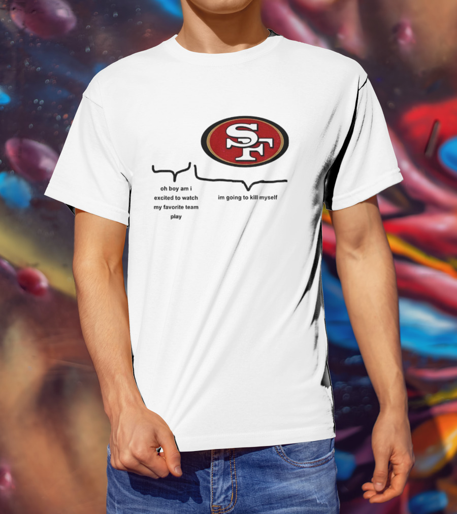 San Francisco 49ers NFL Football SF Oval Enthusiast Excitement T-Shirt
