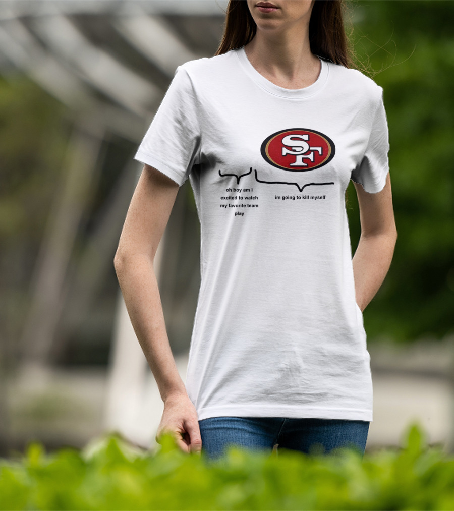 San Francisco 49ers NFL Football SF Oval Enthusiast Excitement T-Shirt