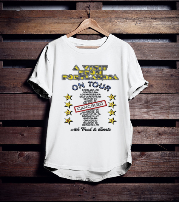 A Visit From Portlandia On Tour 2025 Fred And Carrie Wisconsin Live Show Stars T-Shirt