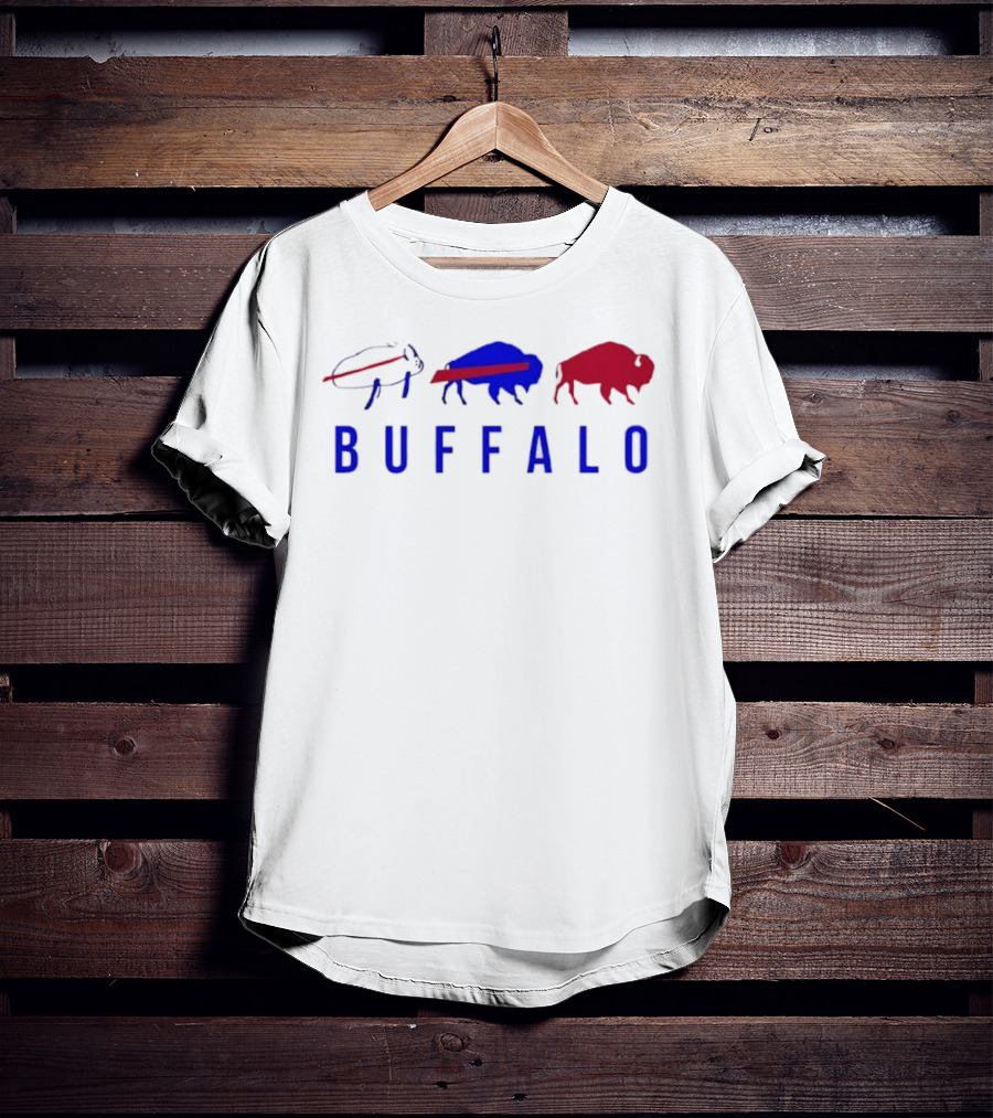 Buffalo Bills Evolution Vintage Retro Styles T-Shirt