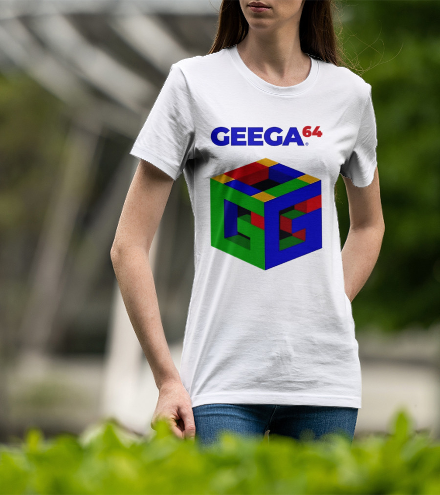 Geega 64 Cube Illusion Design T-Shirt