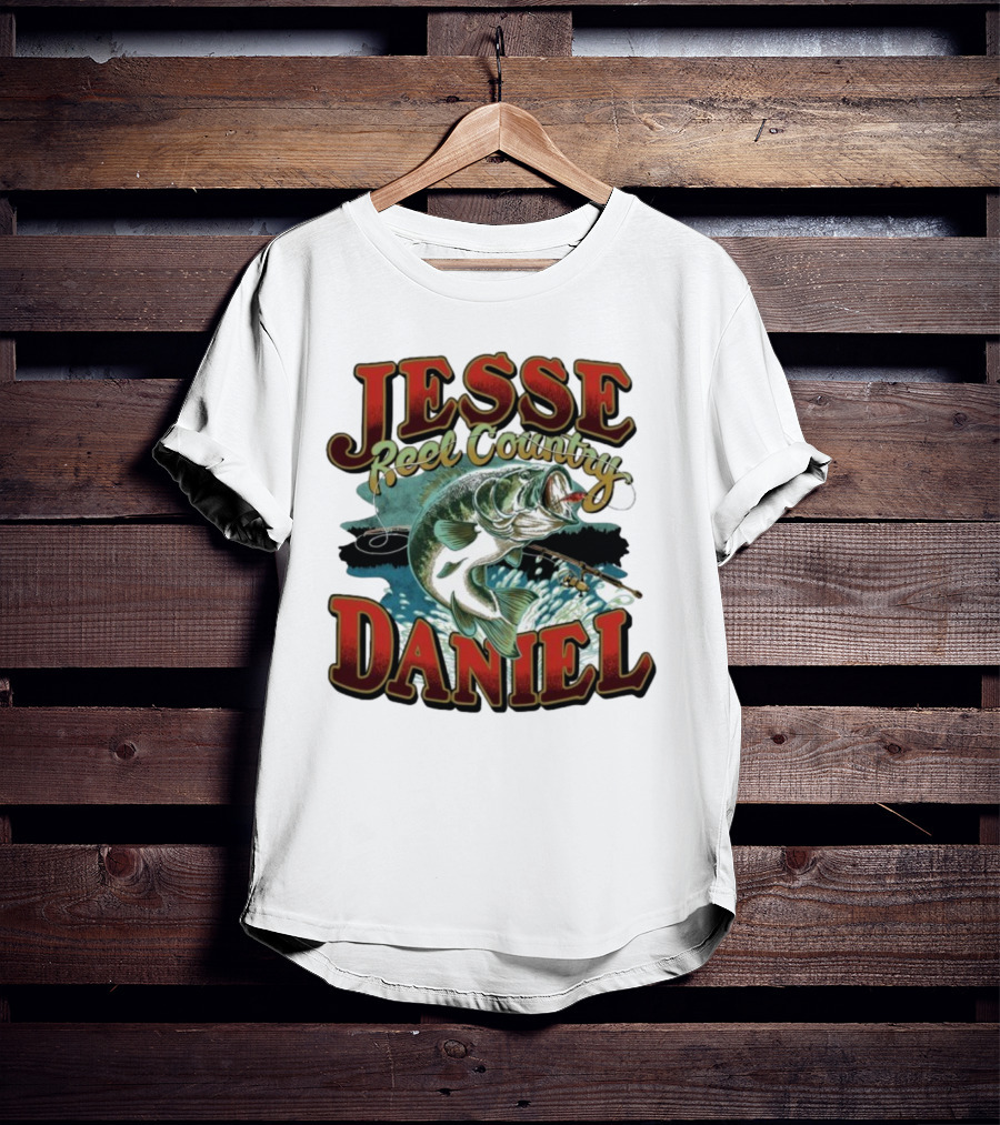 Jesse Daniel Reel Country Fishing Bass And Rod Adventure T-Shirt