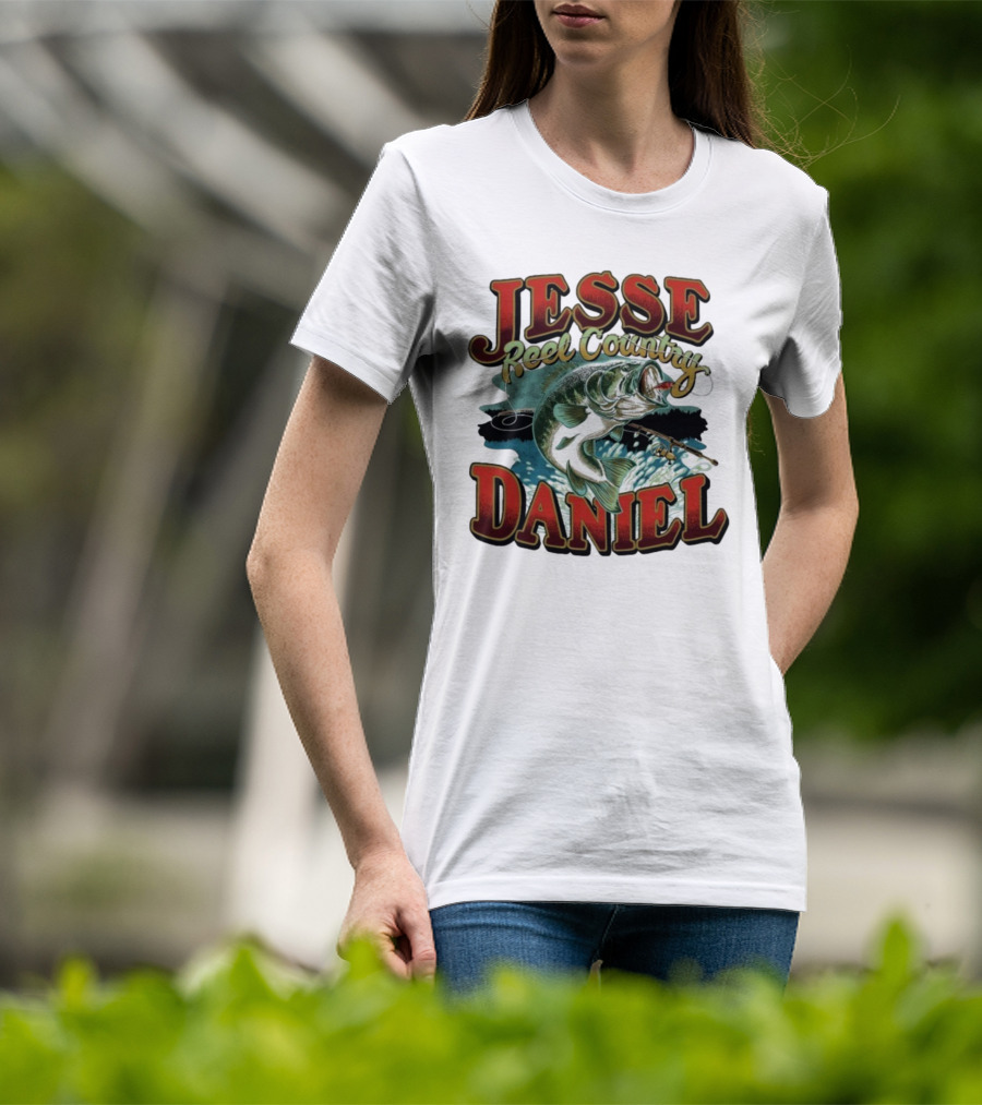 Jesse Daniel Reel Country Fishing Bass And Rod Adventure T-Shirt