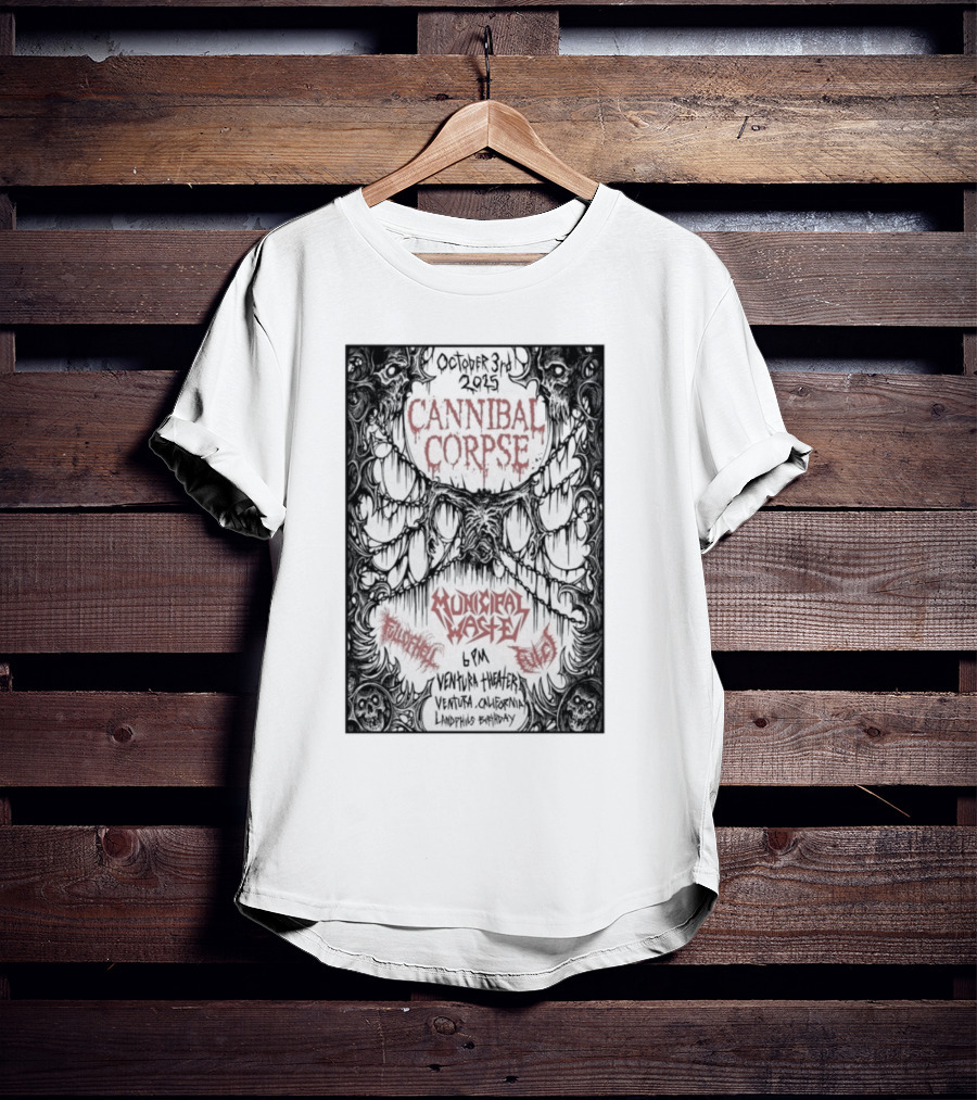Municipal Waste Live Ventura California October 3 2025 T-Shirt