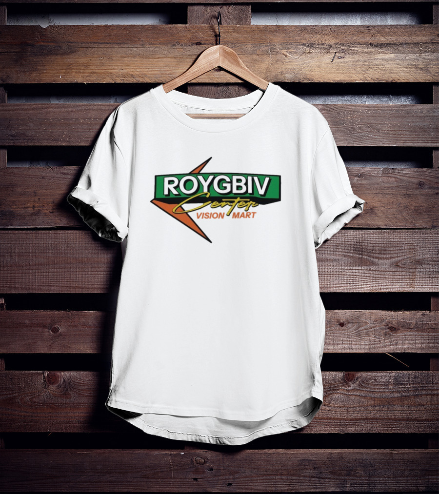 ROYGBIV Center Vision Mart Star Logo Retro Style T-Shirt