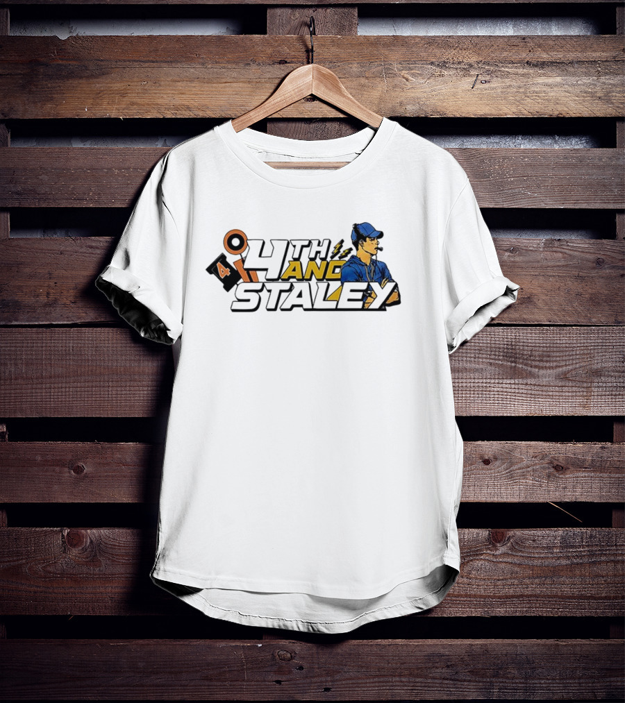 4th And Staley Brandon Staley Coach Illustration T-Shirt