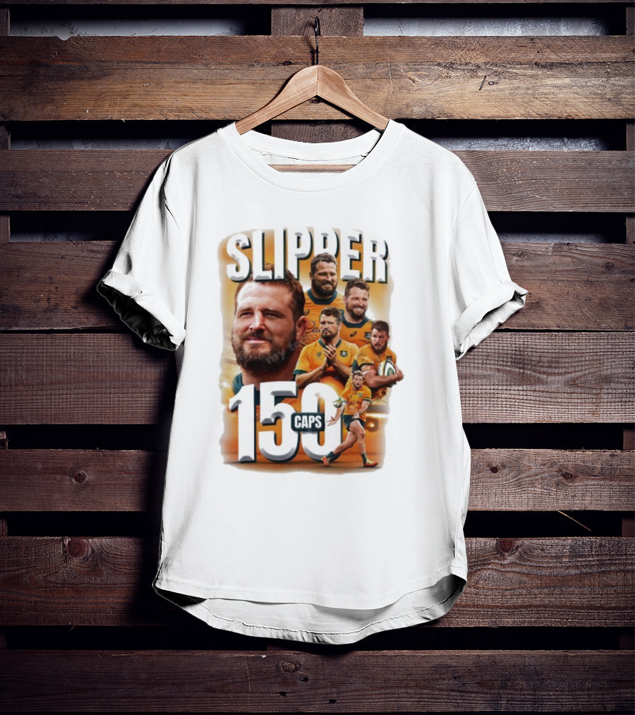 Wallaby Slipper 150 Caps Rugby Milestone Celebration T-Shirt