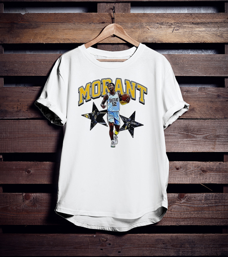 Morant Grizzlies Number 12 NBA Basketball Star T-Shirt