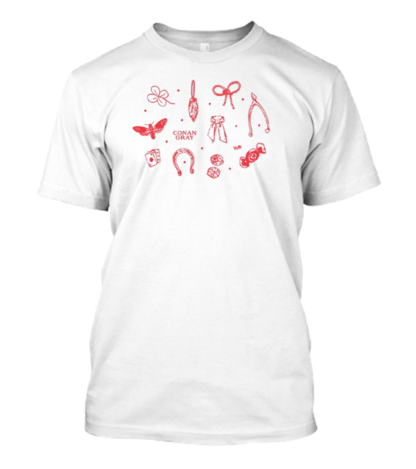 Limted Conangray Knick Knack Clover Key Bow Butterfly Horseshoe Icons T-Shirt