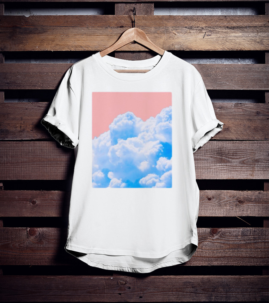 Permanent Permeation Cloudscape On Pink Sky T-Shirt