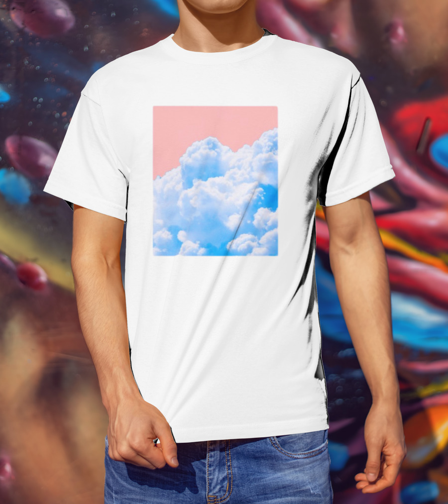 Permanent Permeation Cloudscape On Pink Sky T-Shirt