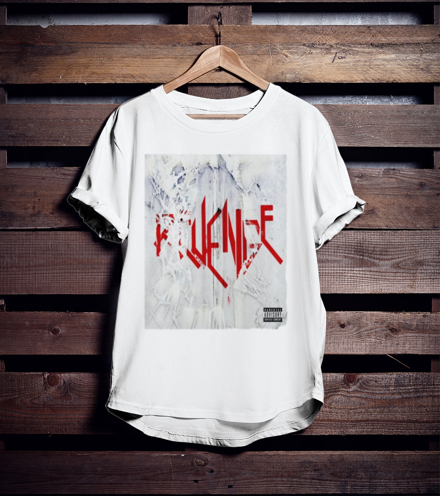 Revenge Sonny Explicit Content Distressed Ice Background T-Shirt