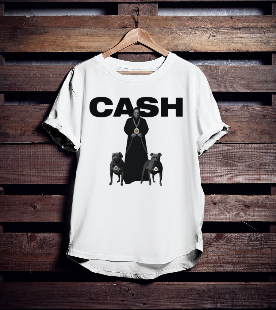 Johnny Cash Eggs And Chains With Pit Bulls T-Shirt