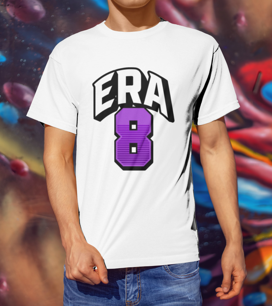 ERA8 Lamar Jackson Purple Number 8 Sports Style T-Shirt