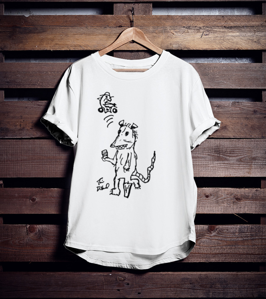 Possum Peg Leg Pirate Drawing T-Shirt