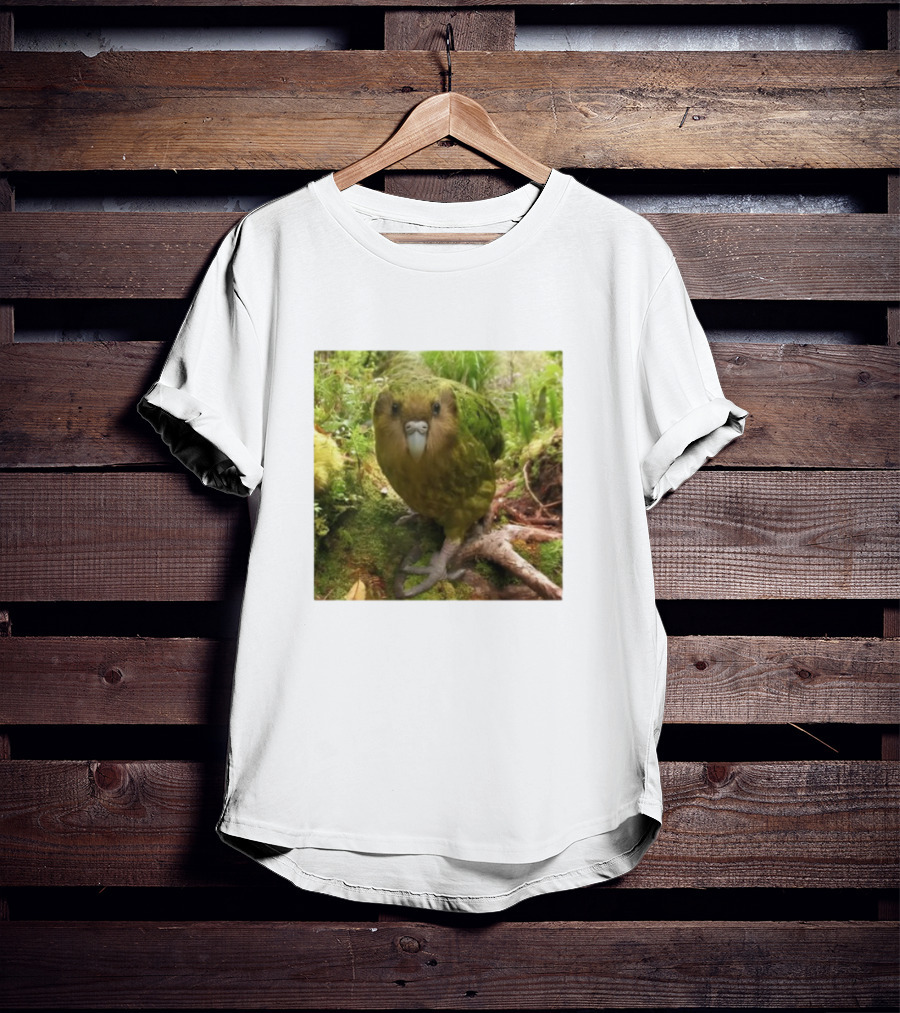 Shearling Kakapo Bird In Forest Habitat T-Shirt