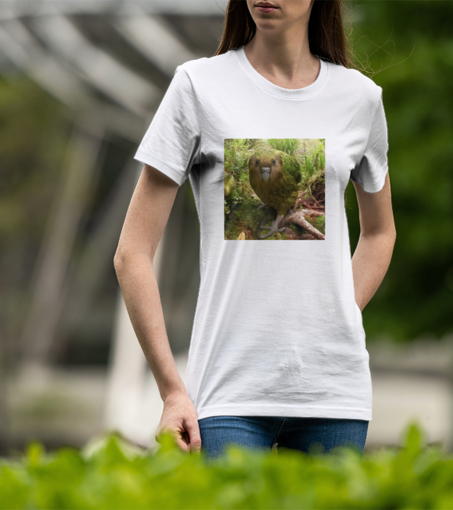Shearling Kakapo Bird In Forest Habitat T-Shirt