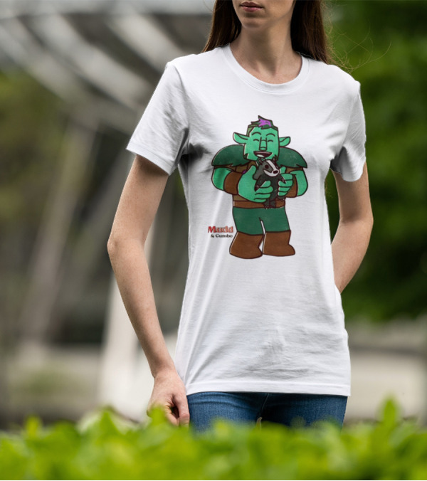 Mudd & Omino Goblin Character Embracing Pet Badger T-Shirt