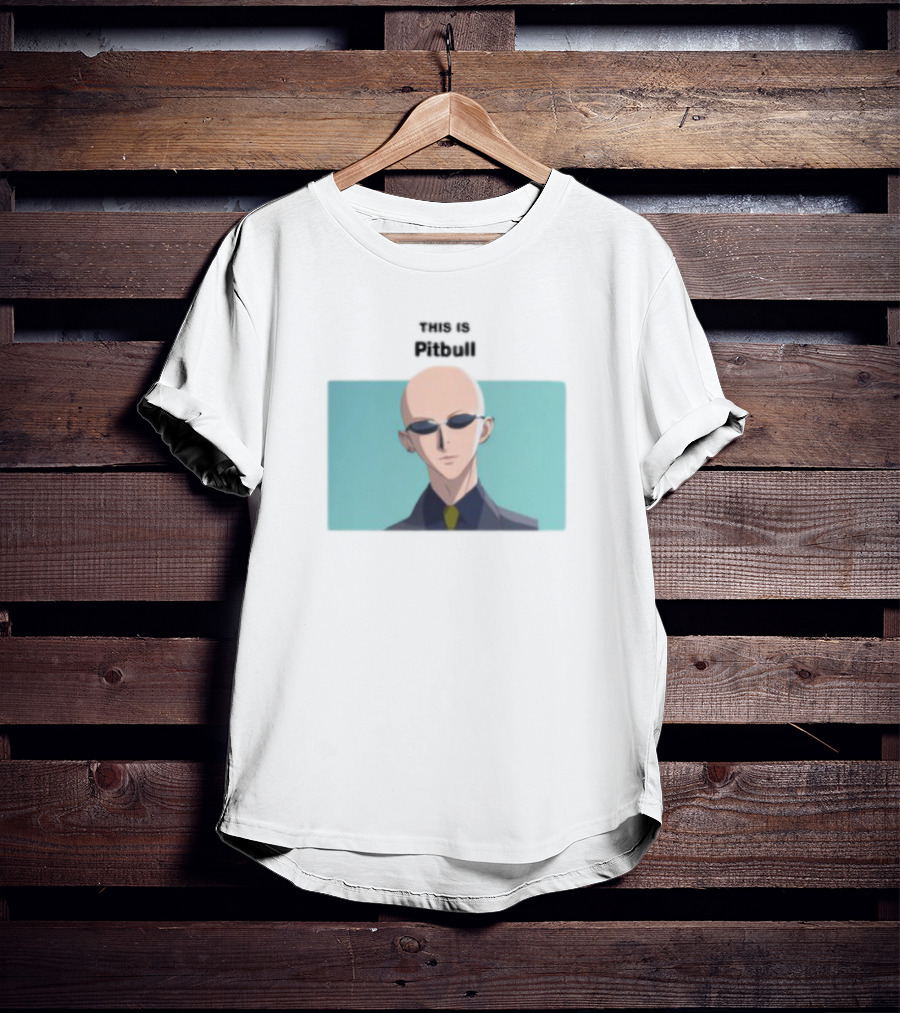 This Is Pitbull Yasu Anime Meme Bald Sunglasses T-Shirt