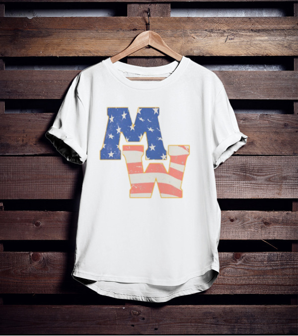 Mw Stars And Stripes American Flag Theme T-Shirt