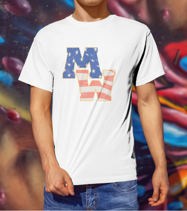 Mw Stars And Stripes American Flag Theme T-Shirt