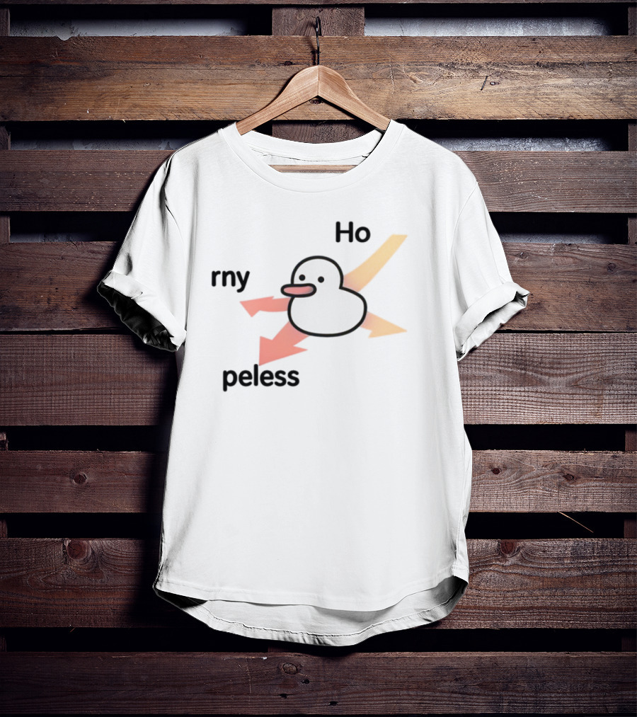 Rny Peless Funny Duck Hilarious Meme Style T-Shirt
