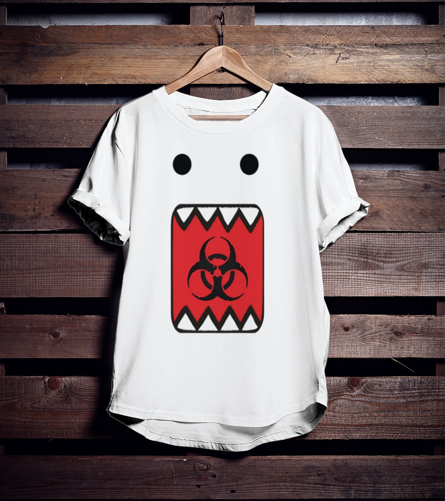 Romanceplanet Domo Kun Biohazard Symbol Design T-Shirt