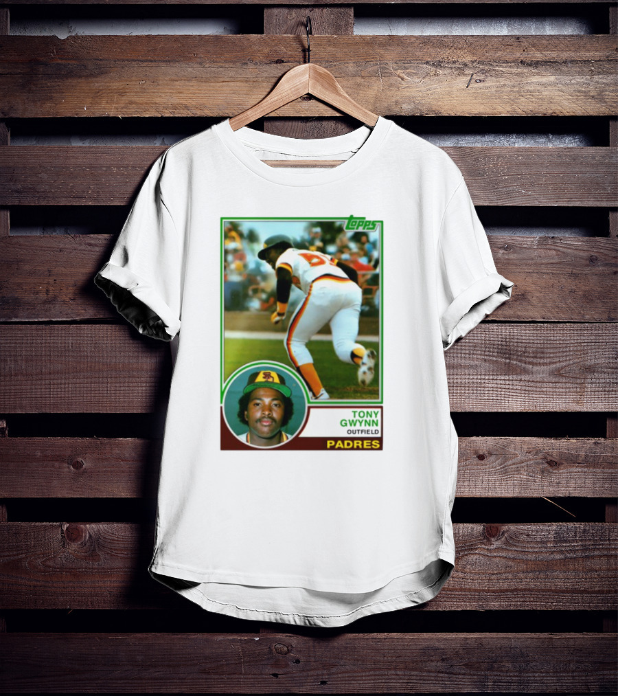 Topps Tony Gwynn Outfield Padres Baseball Card T-Shirt