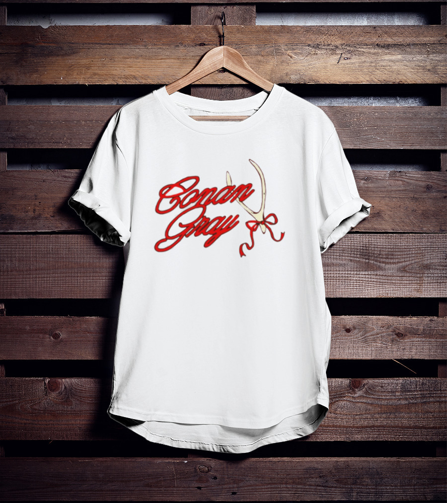 Conan Gray Red Script Wishbone Ribbon T-Shirt