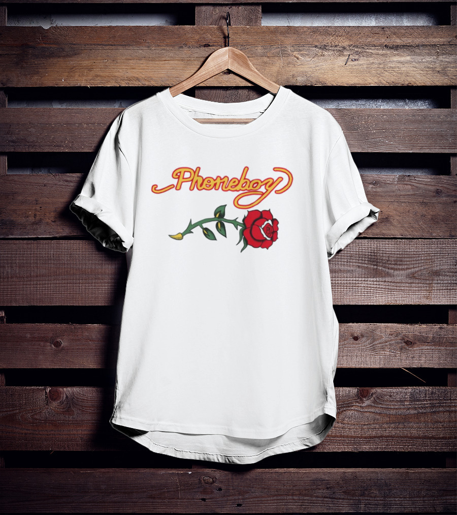 Phoneboy Red Rose Flower Graphic T-Shirt