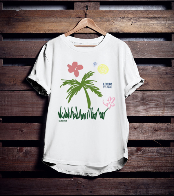 Quinnxcii Aloha Mood Palm Tree Album Cover Art T-Shirt