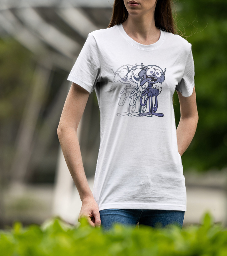 Gorillaz Cat Play Headphones Cartoon Character T-Shirt