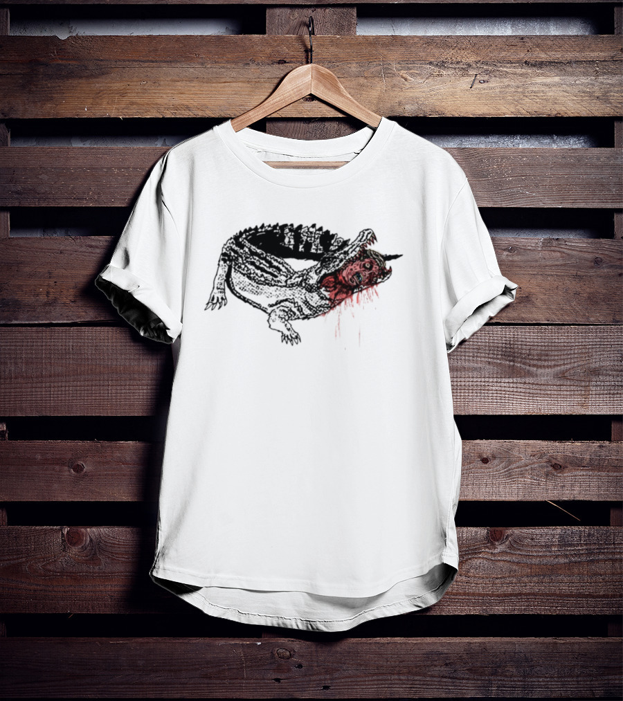Limted Alligator Alcatraz Eat The Rich Crocodile Art T-Shirt
