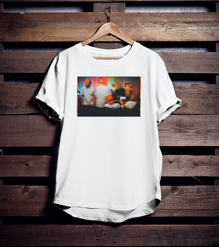 "Evidence Unlearning Studio Orange Hat Musicians In Creative Space" T-Shirt