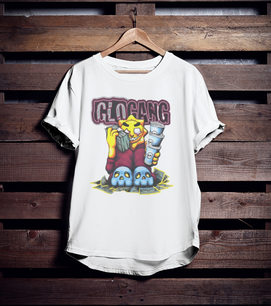 Glo Gang Stack Of Cash Skull Cups Triple Cup Threat T-Shirt