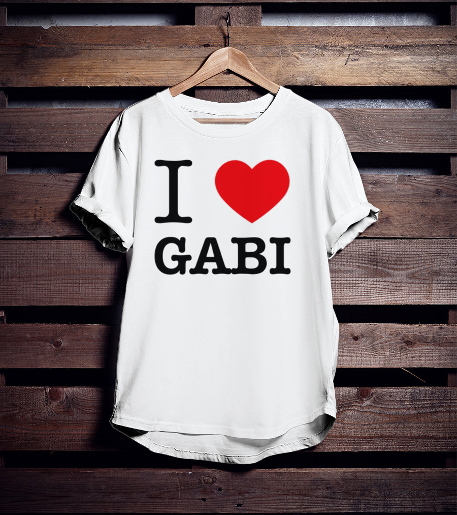 I Heart Gabi Bold Love Red Heart Icon T-Shirt